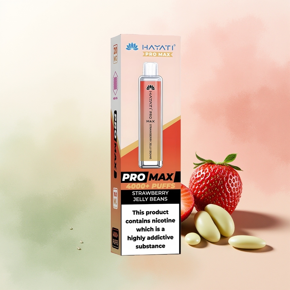 Hayati Pro Max 4000 Puffs Strawberry Jelly Beans Dual Mesh Rechargeable Disposable Vape