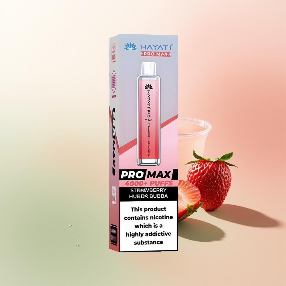 Hayati Pro Max 4000 Puffs Strawberry Mesh Hubba Bubba