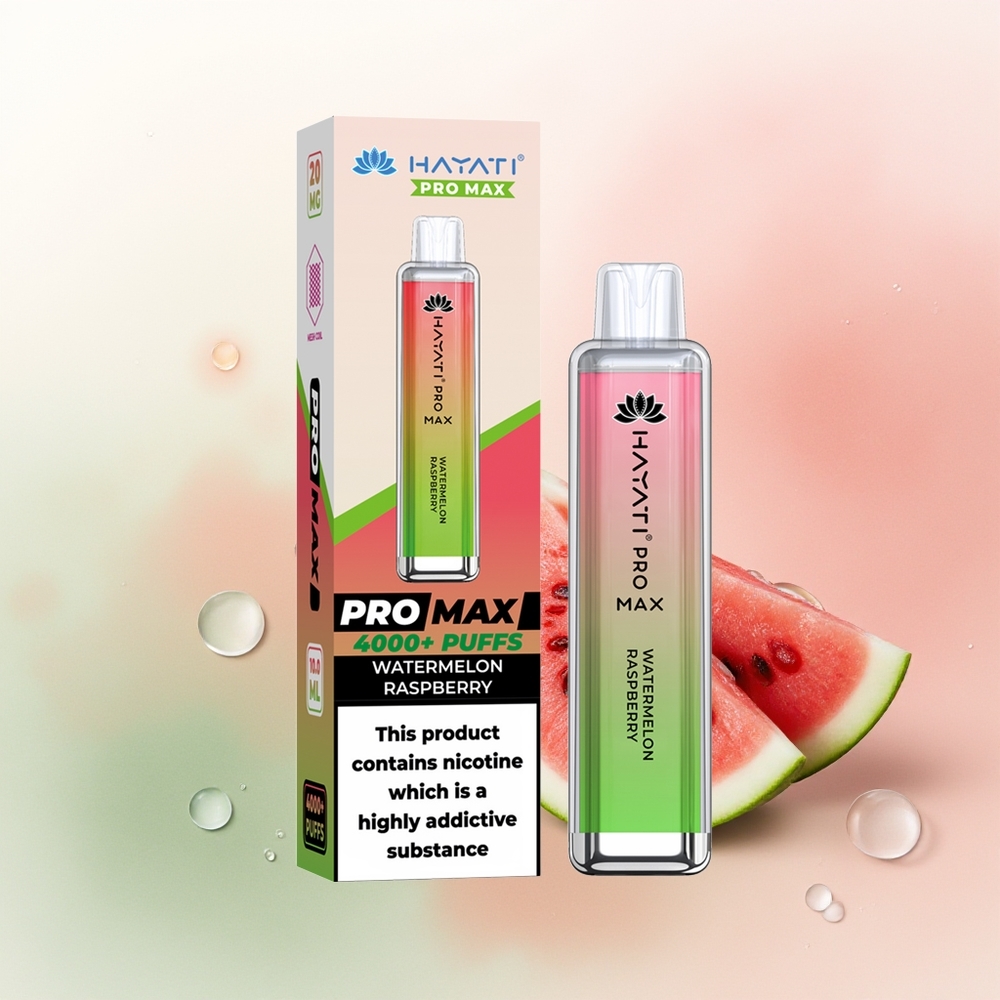Hayati Pro Max 4000 Puffs Watermelon Raspberry Dual Mesh Rechargeable