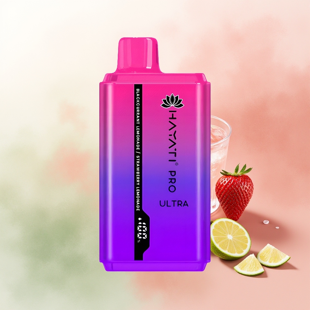 Hayati Pro Ultra 15000 Puffs Blackcurrant Lemonade Strawberry Lemonade with 850mAh & 2 12ml