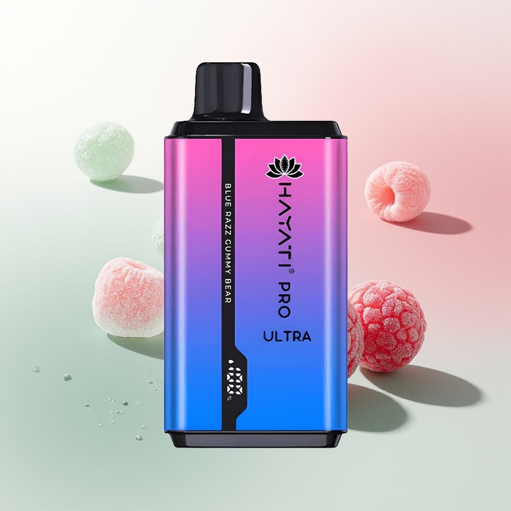 Hayati Pro Ultra 15000 Puffs Blue Razz Gummy Bear 850mAh 2%