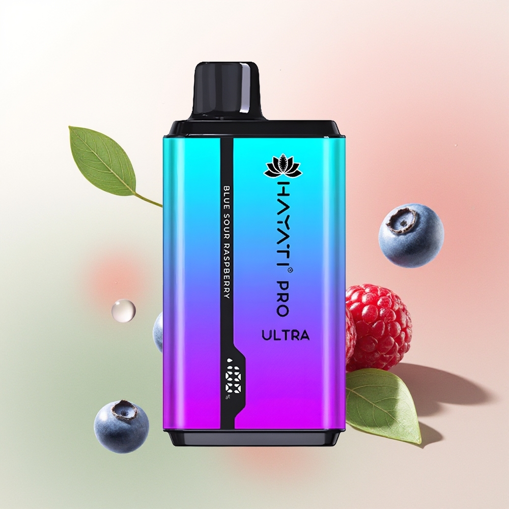 Hayati Pro Ultra 15000 Puffs Blueberry Raspberry Menthol Strawberry with 850mAh & 12ml E-Liquid