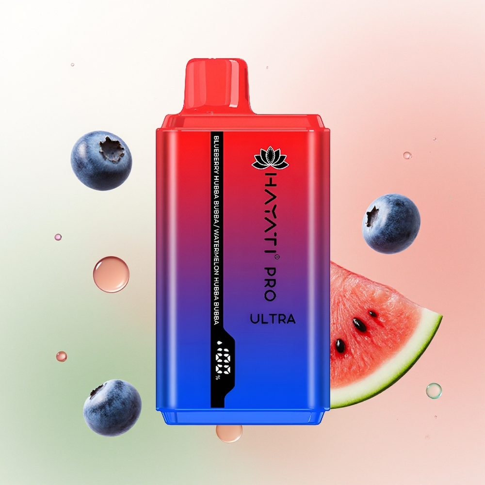 Hayati Pro Ultra 15000 Puffs Blueberry Watermelon Hubba Bubba 850mAh 12ml