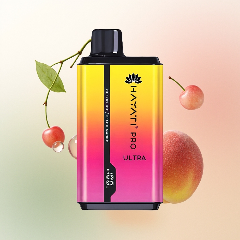 Hayati Pro Ultra 15000 Puffs Cherry Ice Peach Mango 850mAh 24ml