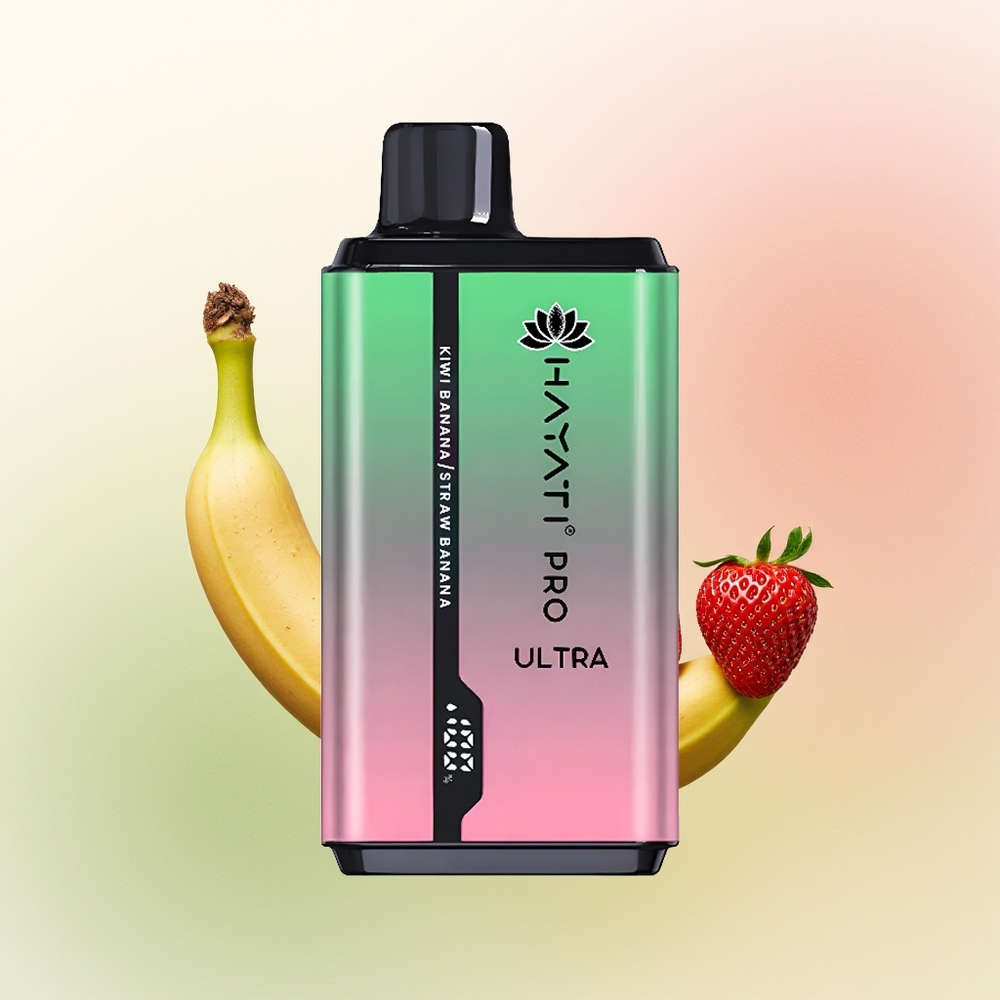 Hayati Pro Ultra 15000 Puffs Kiwi Banana Strawberry Banana 850mAh 2%