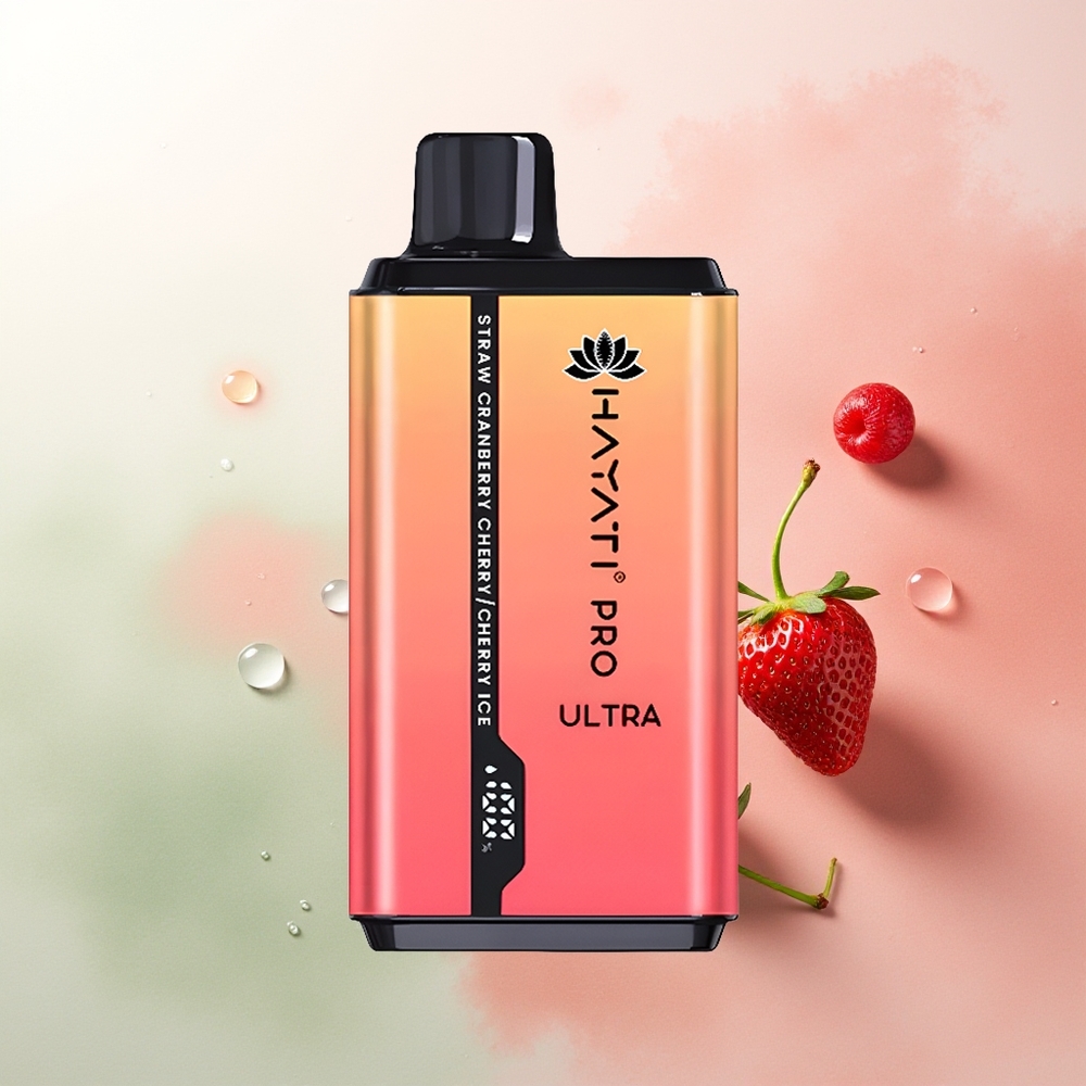 Hayati Pro Ultra 15000 Puffs Strawberry Cranberry Cherry Ice with 12ml & 2% Nicotine