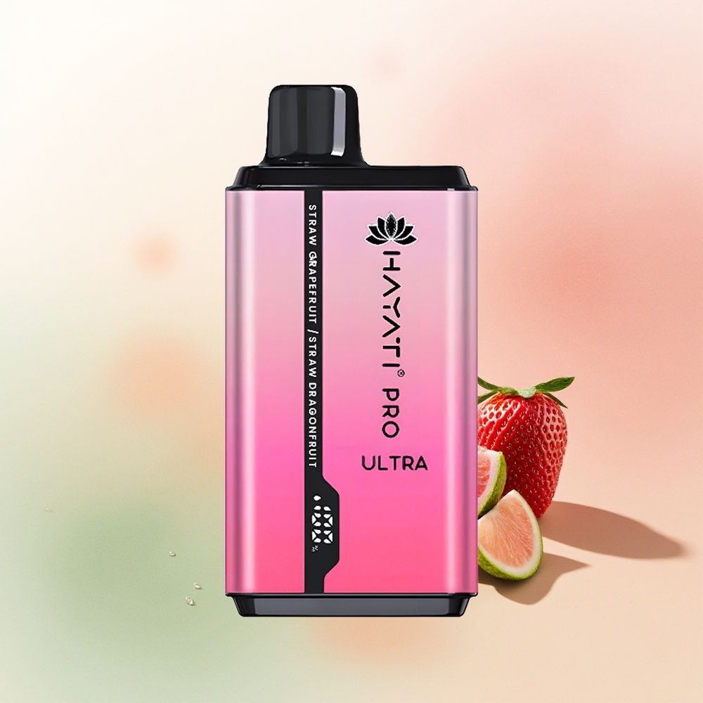 Hayati Pro Ultra 15000 Puffs Strawberry Grapefruit Strawberry Dragonfruit 850mAh 12ml