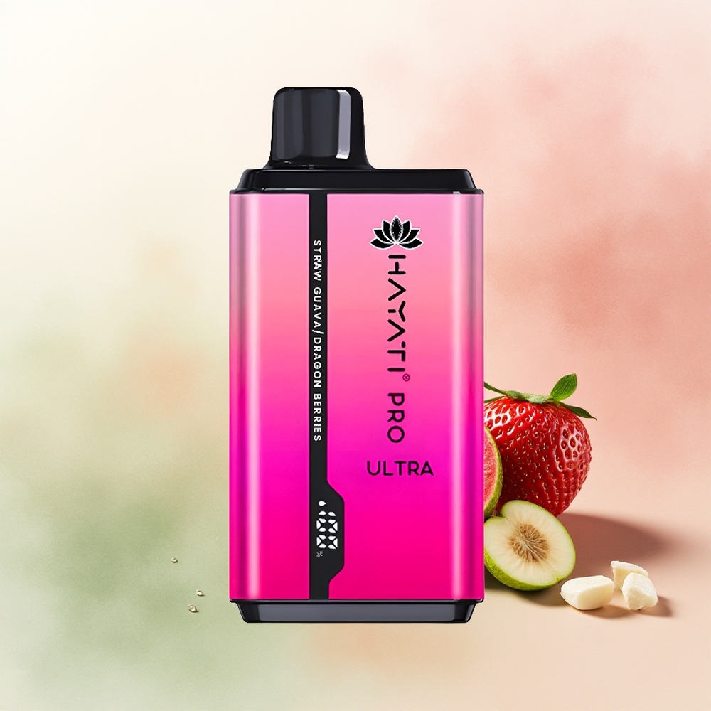 Hayati Pro Ultra 15000 Puffs Strawberry Guava Dragon Berries 850mAh 24ml