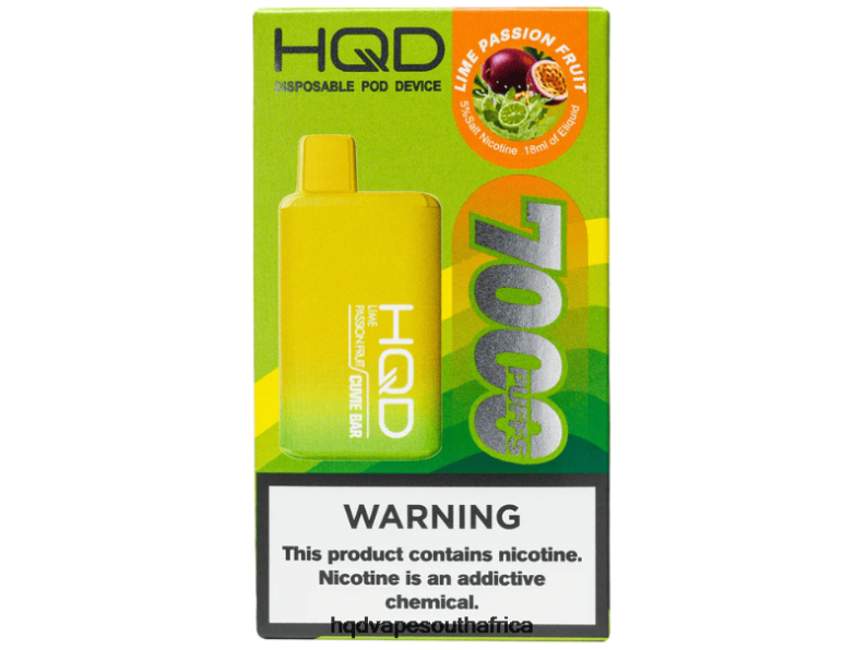 HQD CUVIE BAR DISPOSABLE RLLZ207 Lime Passion Fruit - HQD Vape Cape Town