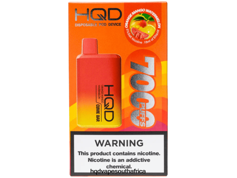 HQD CUVIE BAR DISPOSABLE RLLZ227 Orange Mango Watermelon - HQD Vape Cape Town