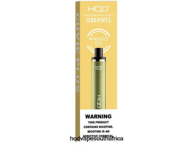 HQD CUVIE PLUS DISPOSABLE VAPE RLLZ216 Mango Ice - HQD Vape South Africa
