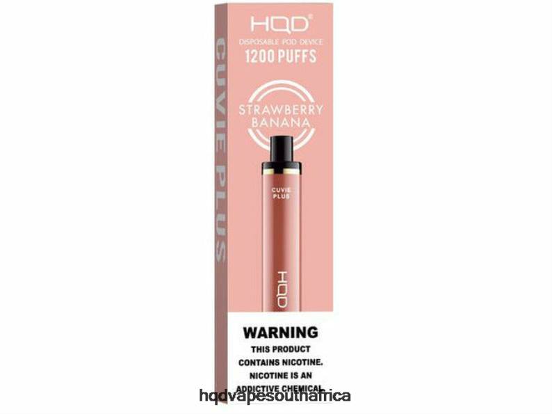 HQD CUVIE PLUS DISPOSABLE VAPE RLLZ256 Strawberry Banana - HQD Vape South Africa