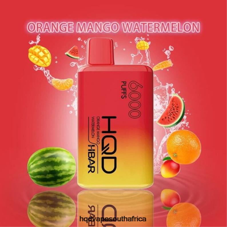 HQD HBAR 6000 PUFFS RLLZ54 Orange Mango Watermelon - HQD Vape Nicotine